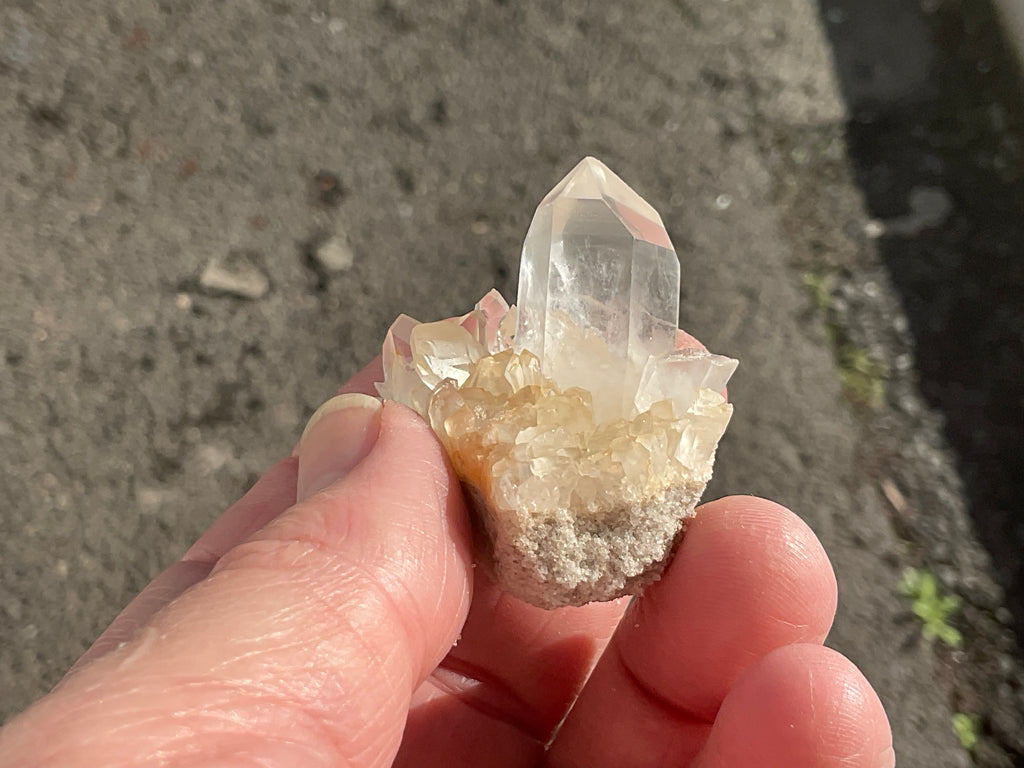 Madagascan Hematite Influenced Small Quartz Cluster Group 3