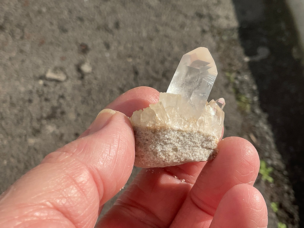 Madagascan Hematite Influenced Small Quartz Cluster Group 3