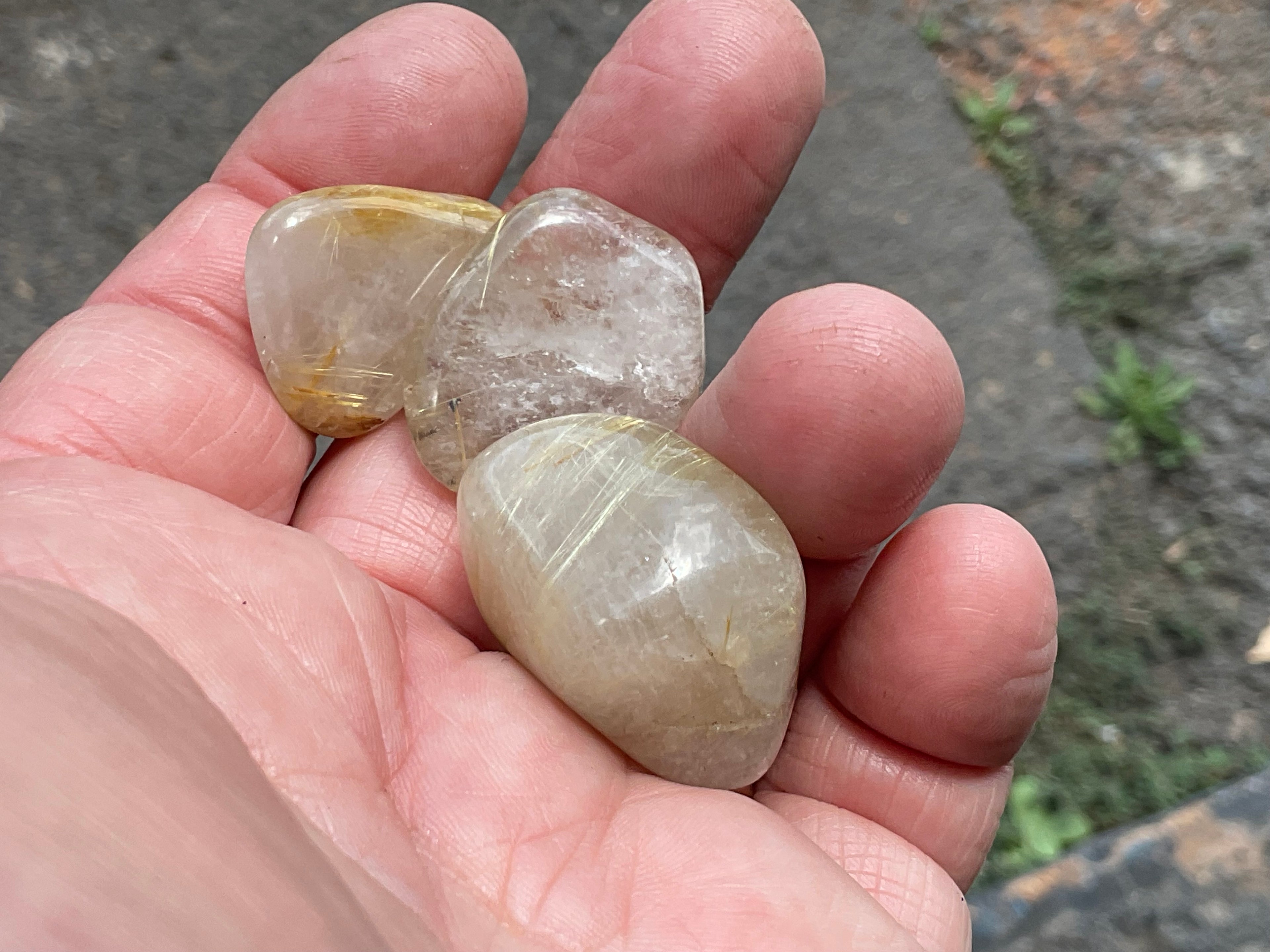 34g Golden Rutile Tumbled Stone Group 2