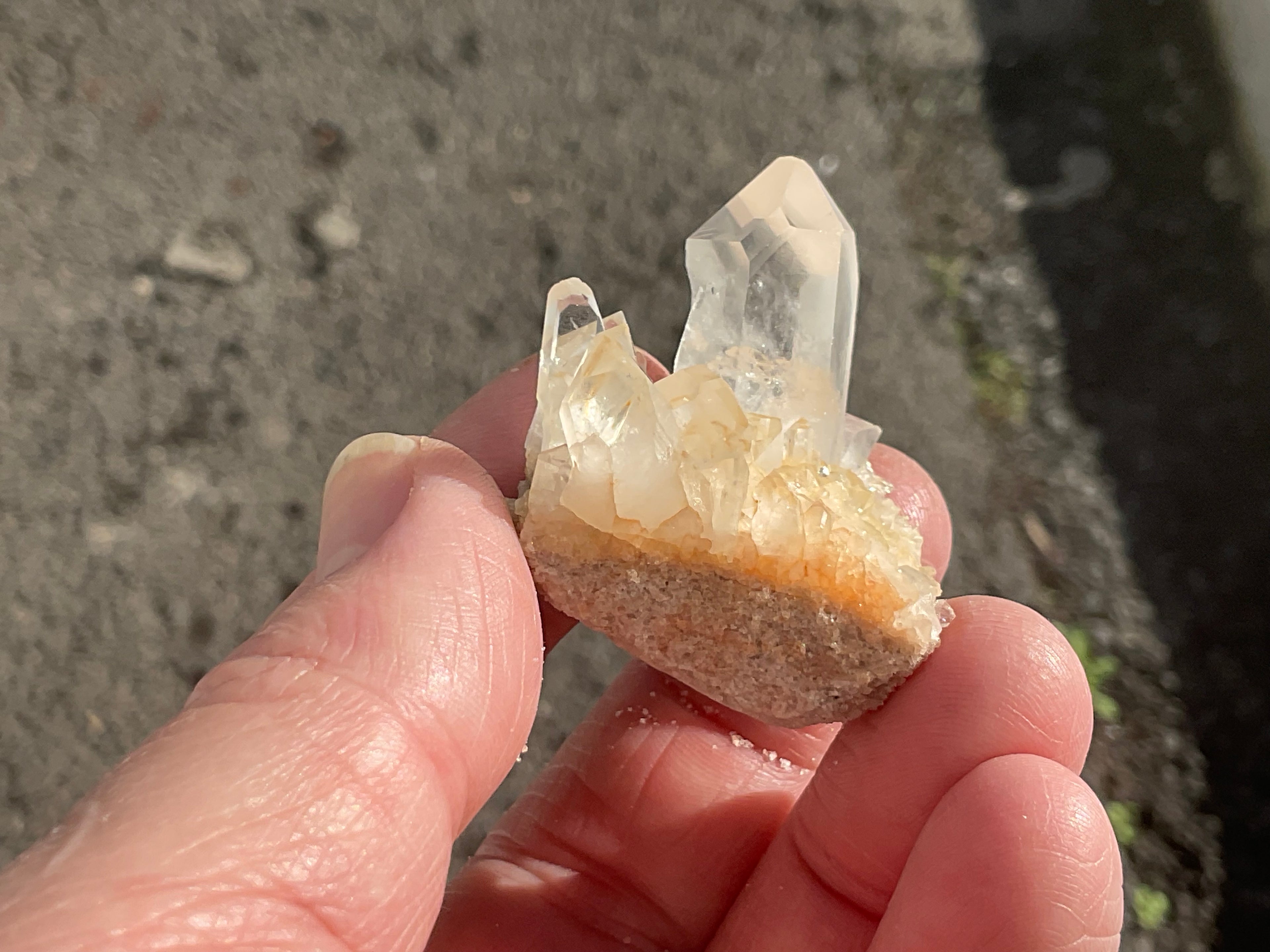 Madagascan Hematite Influenced Small Quartz Cluster Group 3