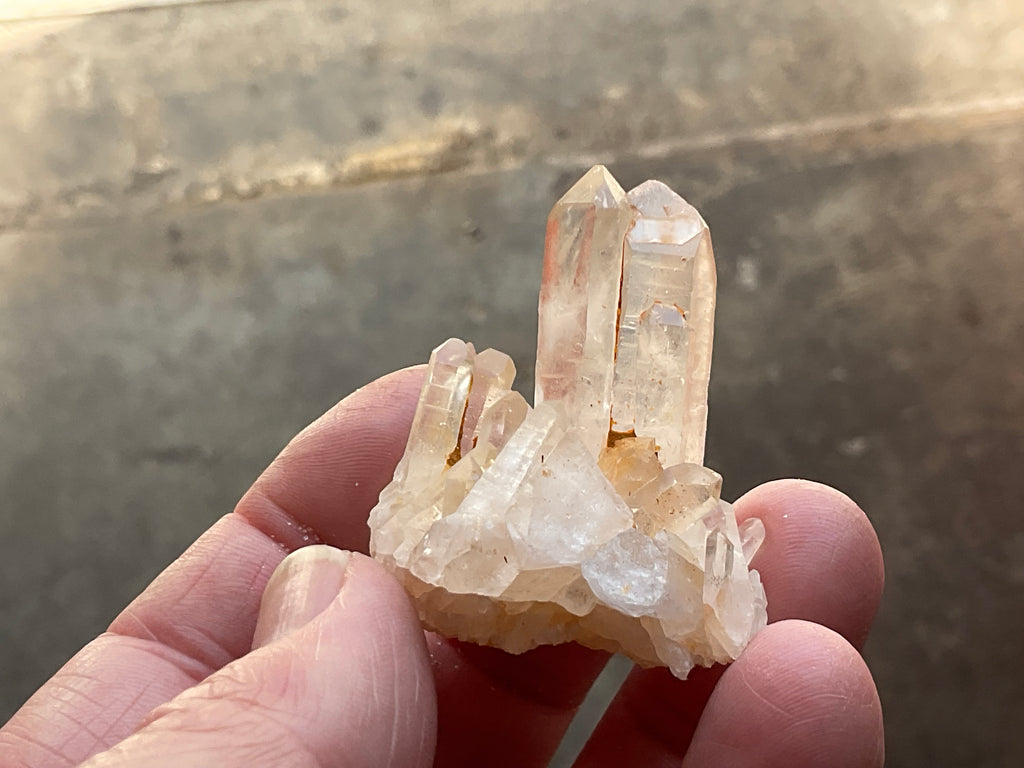 Madagascan Hematite Influenced Small Quartz Cluster Group 3