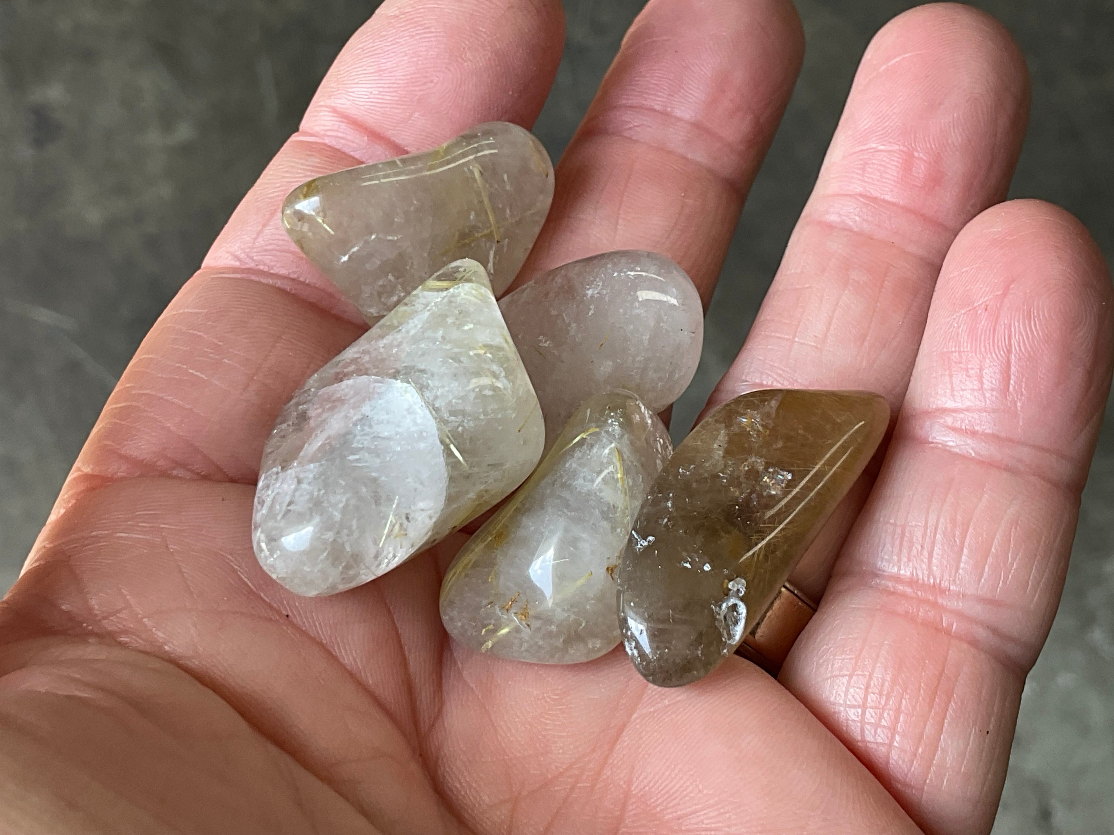 38g Golden Rutile Tumbled Group 3
