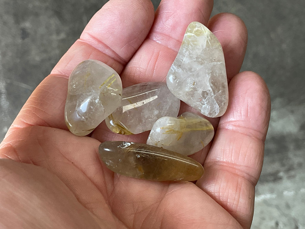 38g Golden Rutile Tumbled Group 3