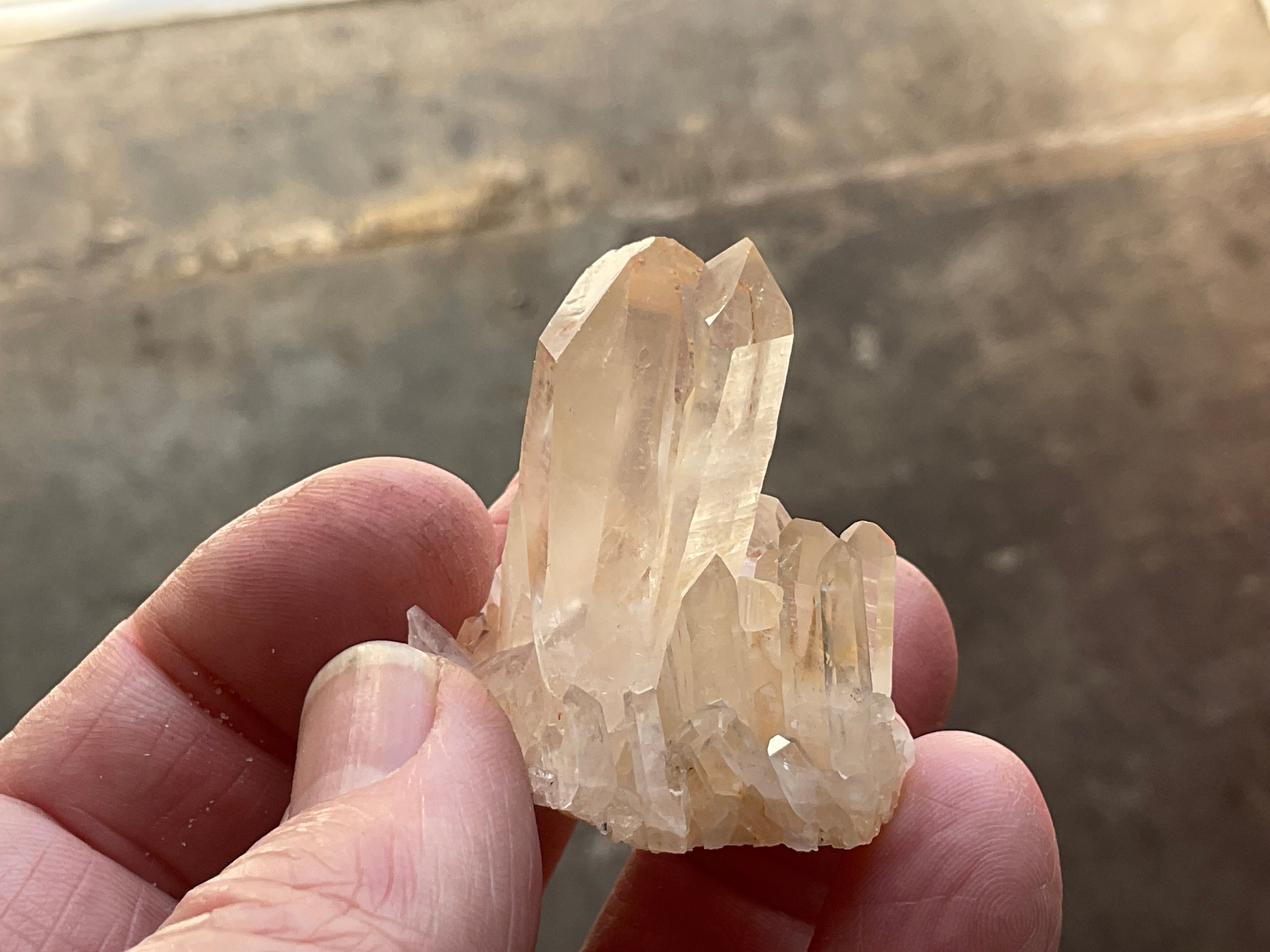 Madagascan Hematite Influenced Small Quartz Cluster Group 3