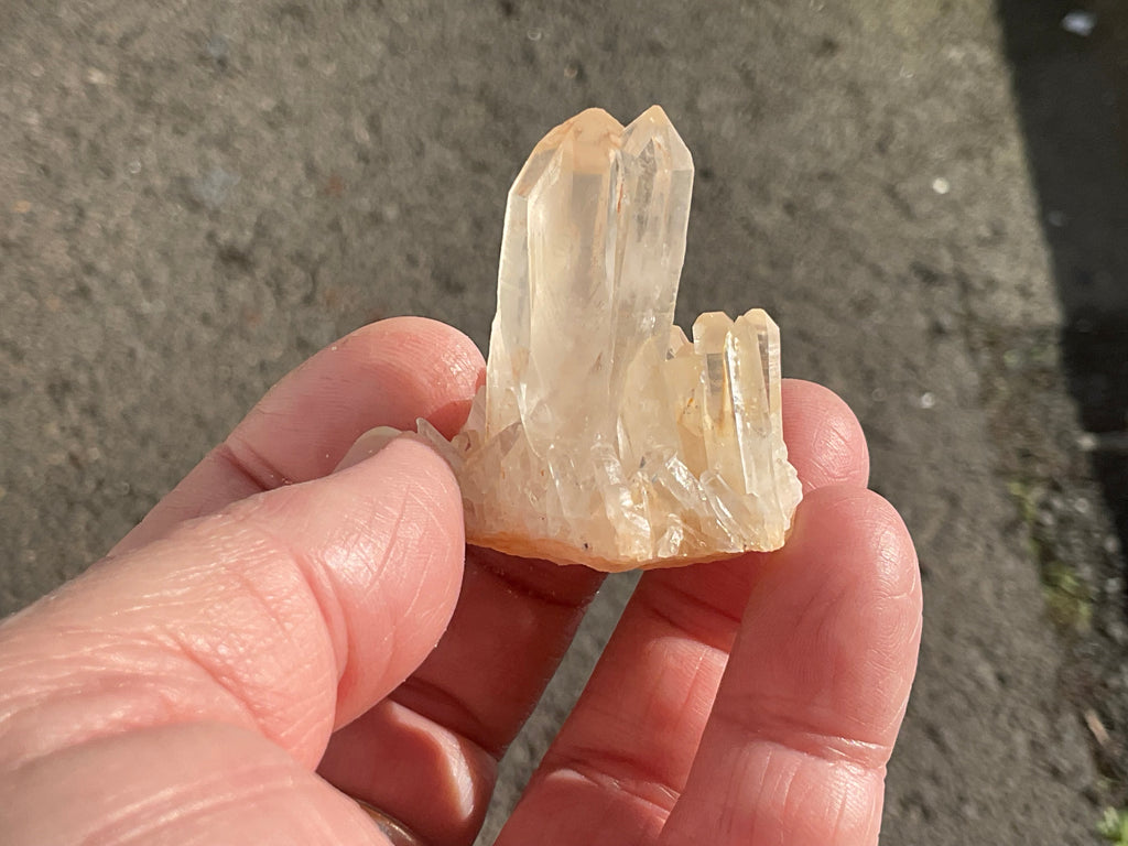 Madagascan Hematite Influenced Small Quartz Cluster Group 3