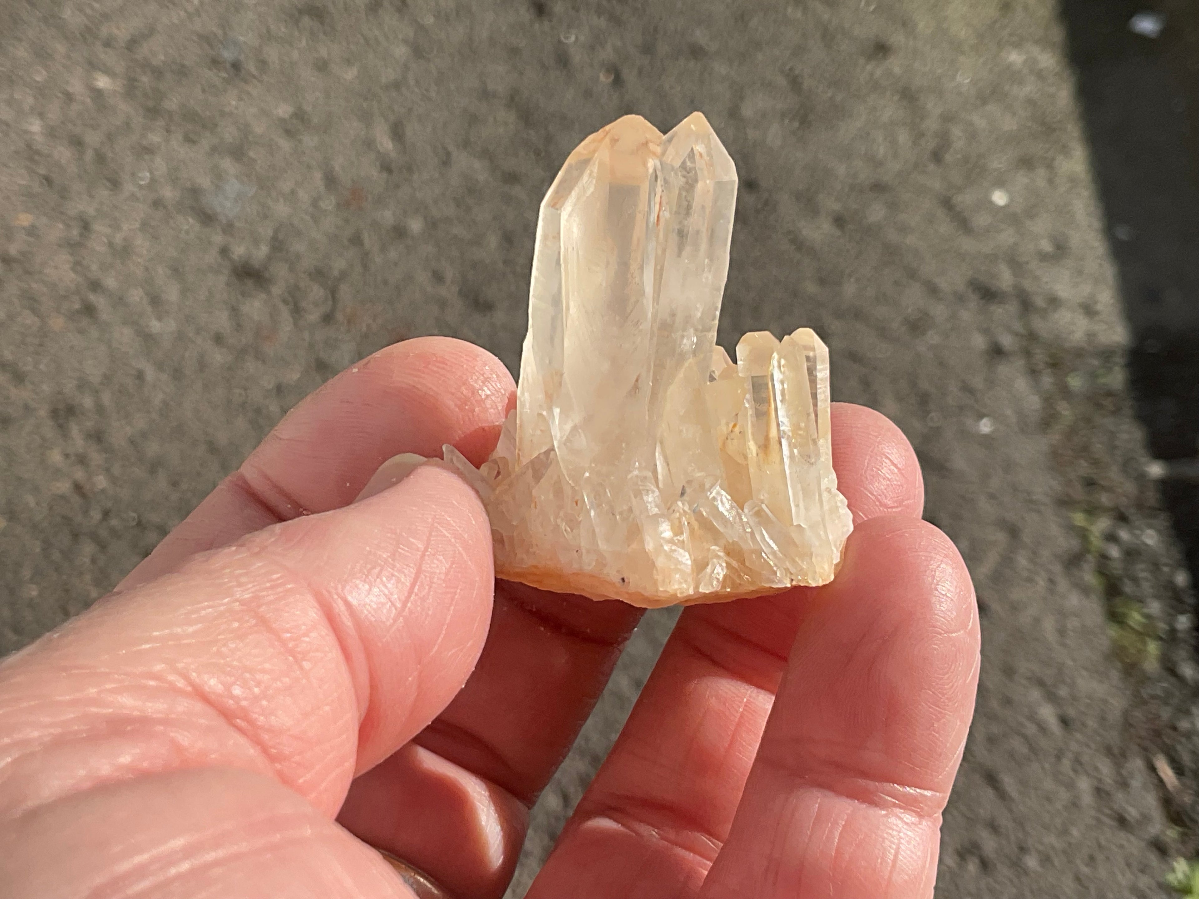 Madagascan Hematite Influenced Small Quartz Cluster Group 3