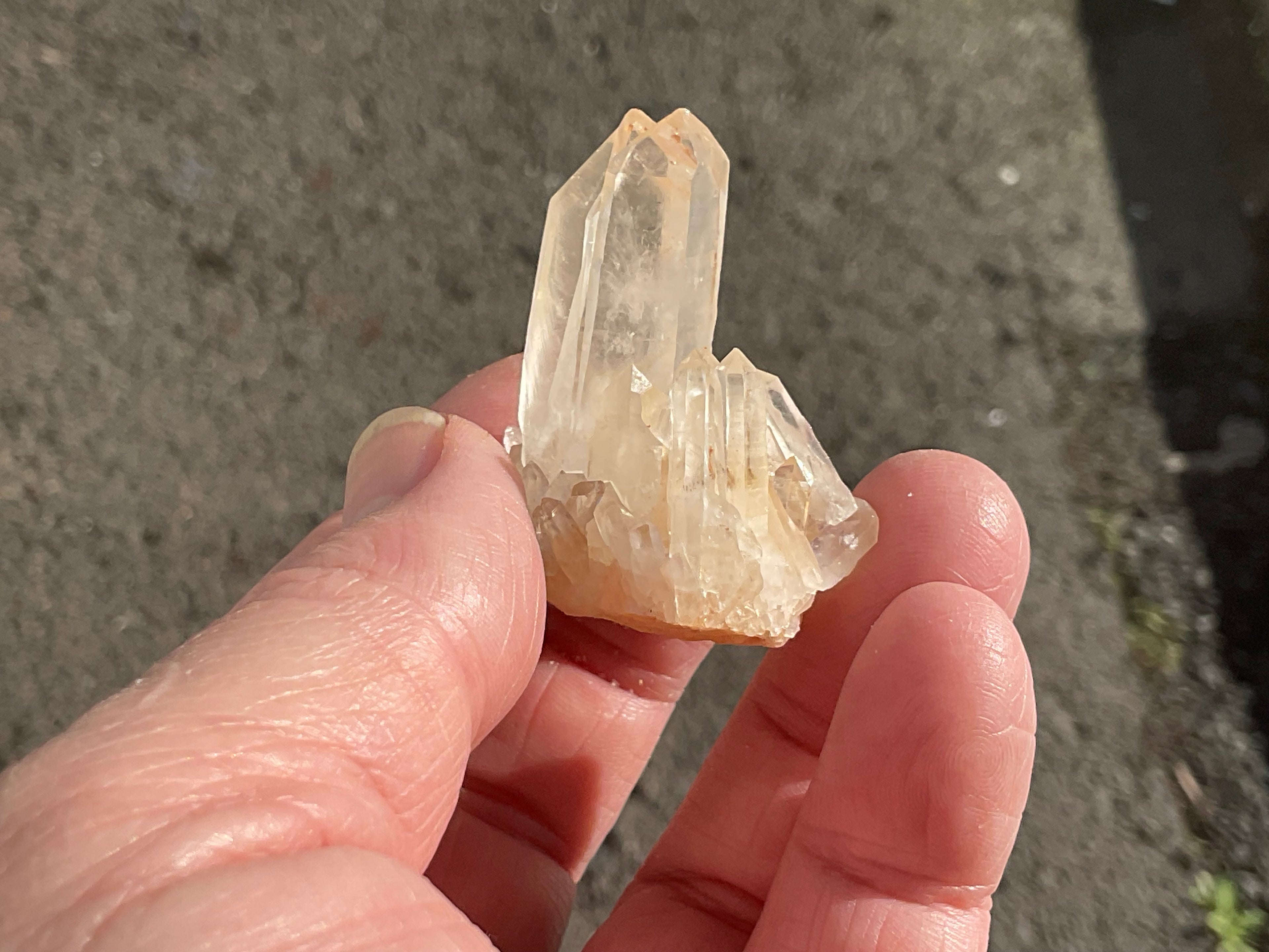 Madagascan Hematite Influenced Small Quartz Cluster Group 3