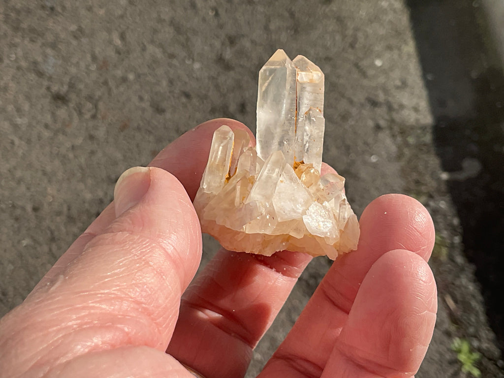 Madagascan Hematite Influenced Small Quartz Cluster Group 3