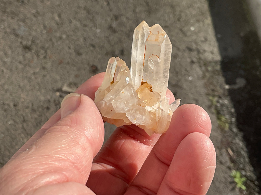 Madagascan Hematite Influenced Small Quartz Cluster Group 3
