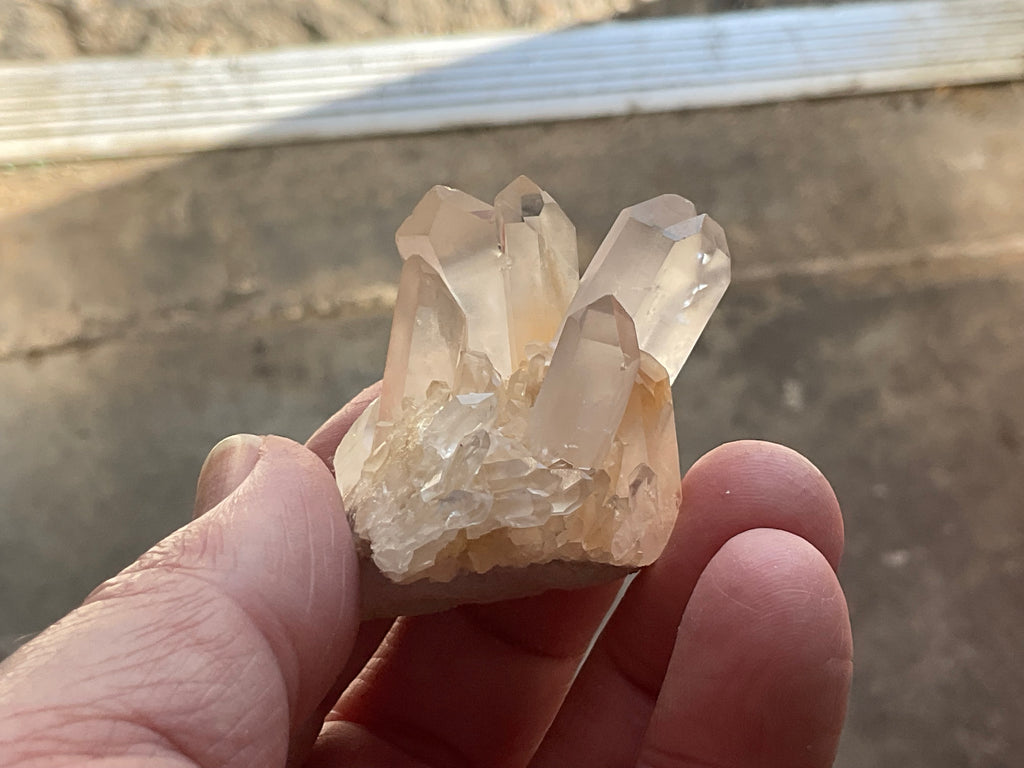 Madagascan Hematite Influenced Small Quartz Cluster Group 3