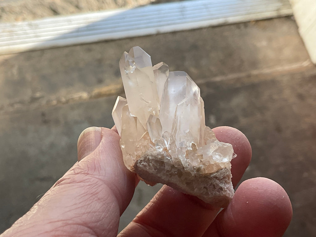 Madagascan Hematite Influenced Small Quartz Cluster Group 3
