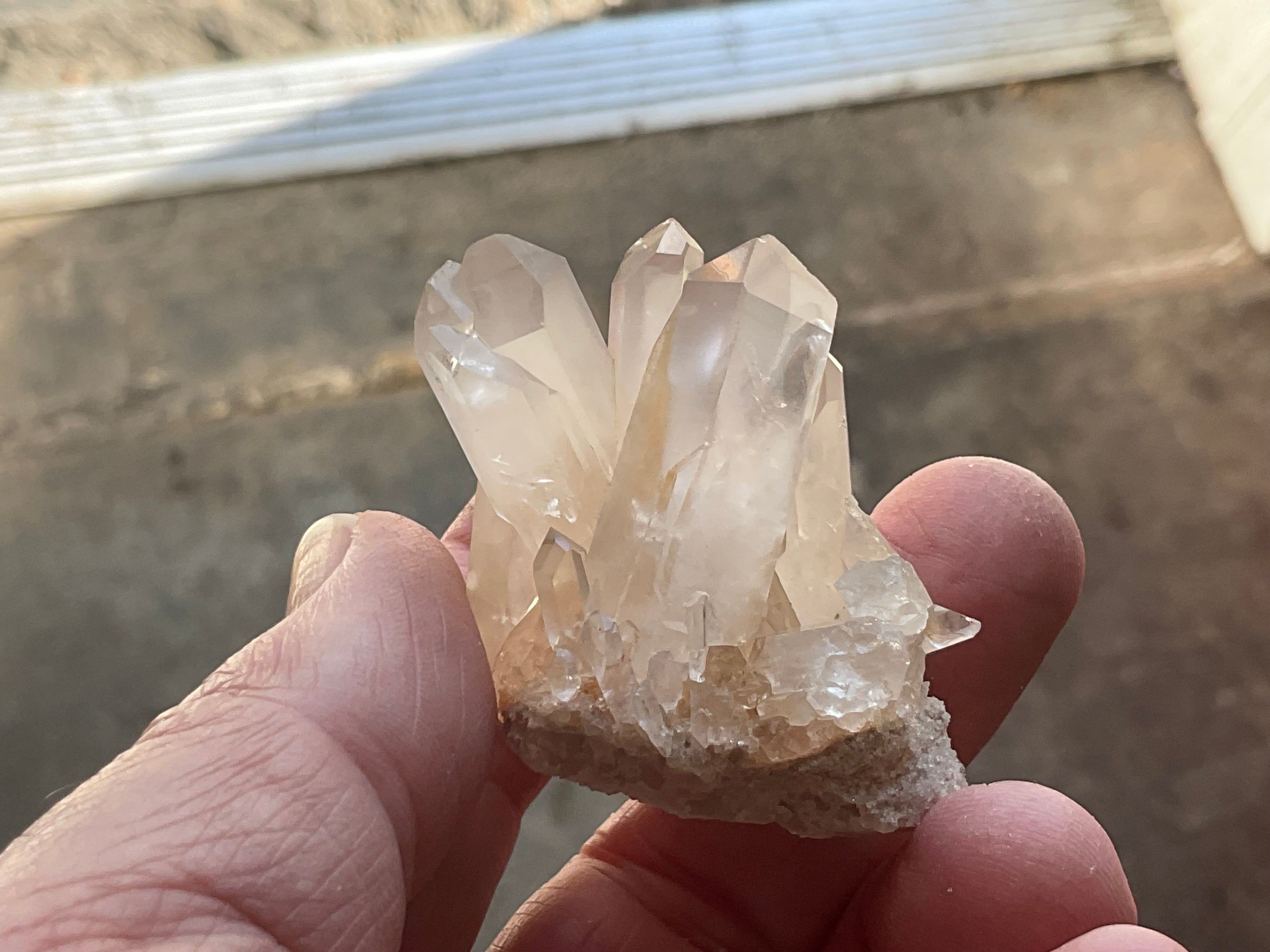 Madagascan Hematite Influenced Small Quartz Cluster Group 3