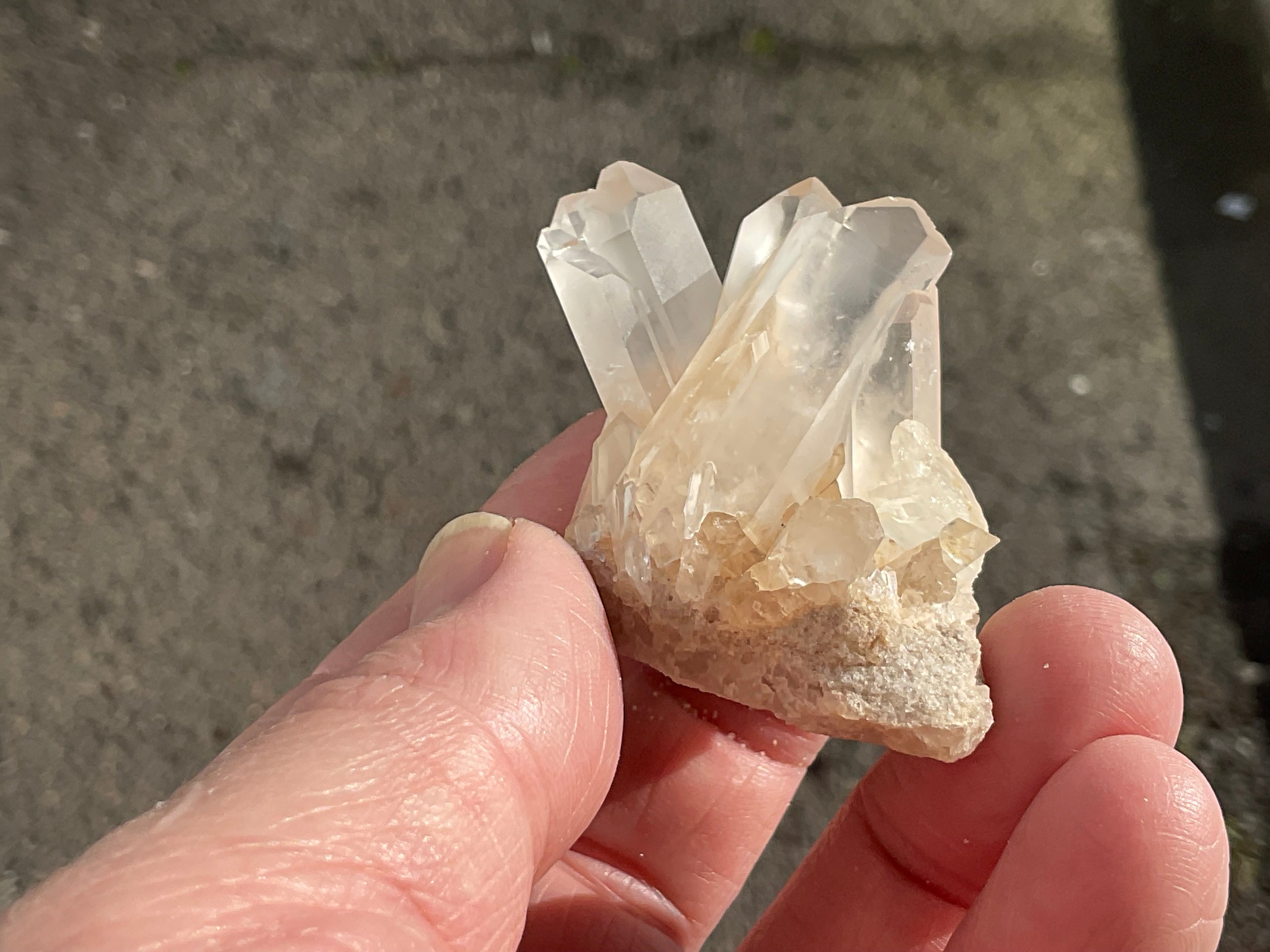 Madagascan Hematite Influenced Small Quartz Cluster Group 3