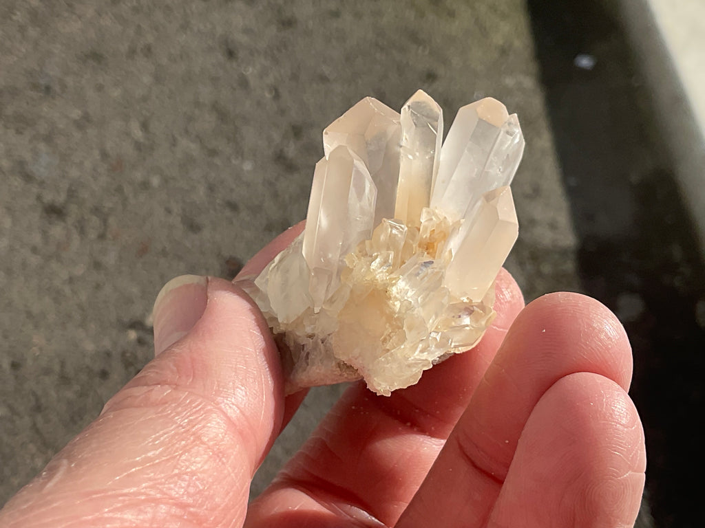 Madagascan Hematite Influenced Small Quartz Cluster Group 3