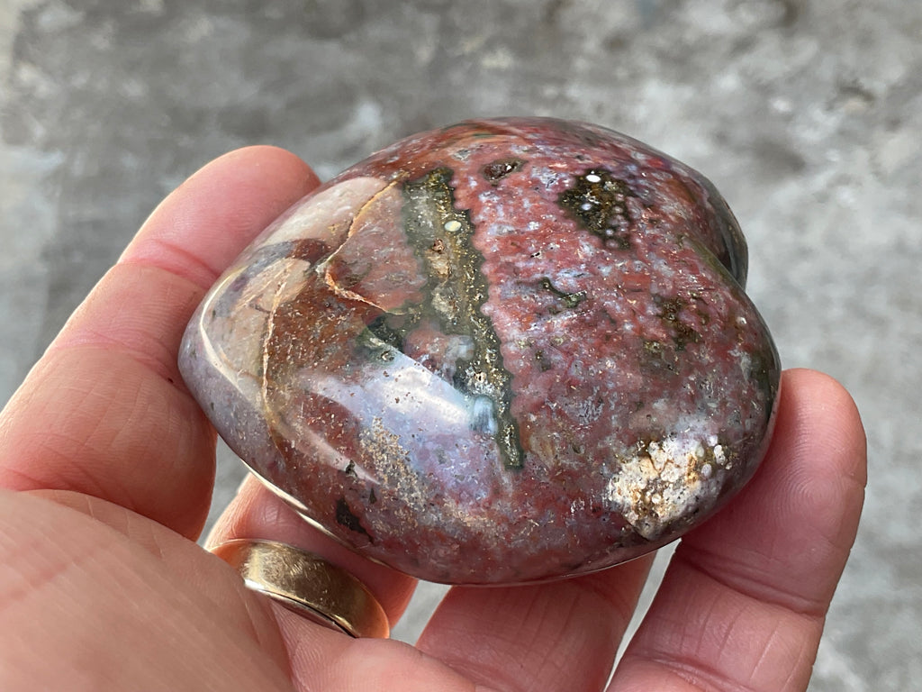 204g Ocean Jasper Heart 1B