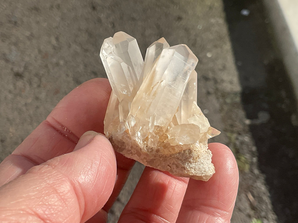 Madagascan Hematite Influenced Small Quartz Cluster Group 3