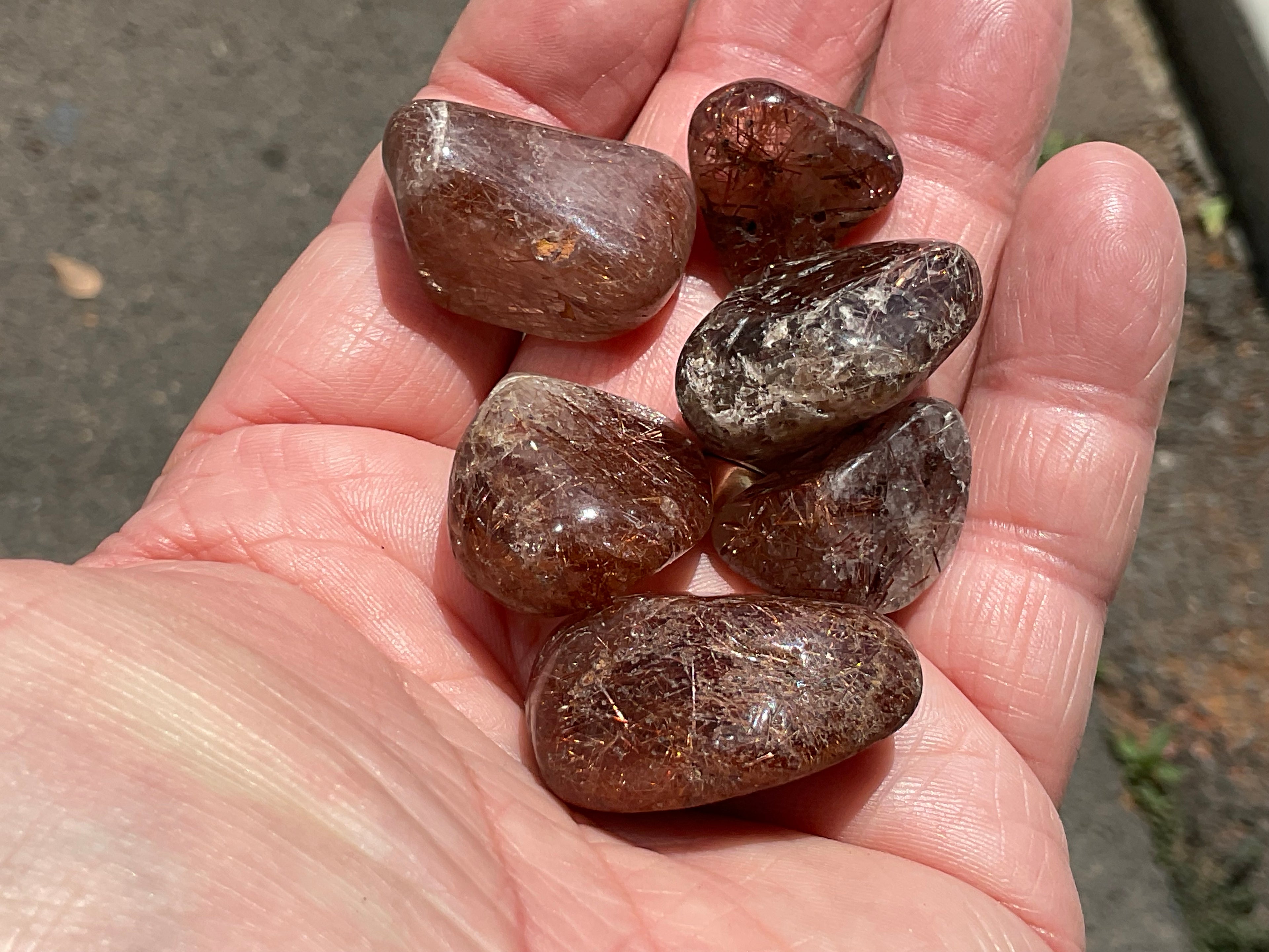 62g Red Rutile Quartz Tumbled Group