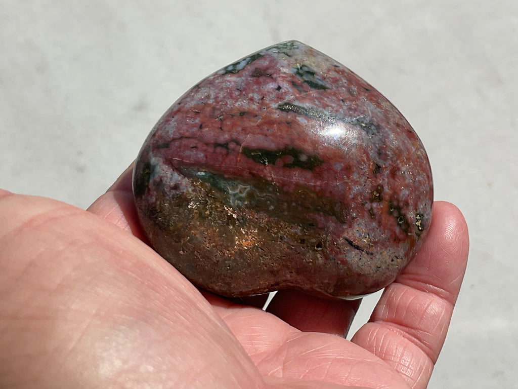 204g Ocean Jasper Heart 1B