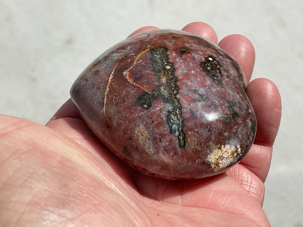 204g Ocean Jasper Heart 1B