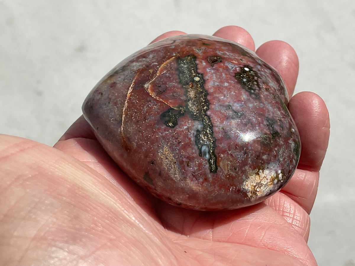 204g Ocean Jasper Heart 1B