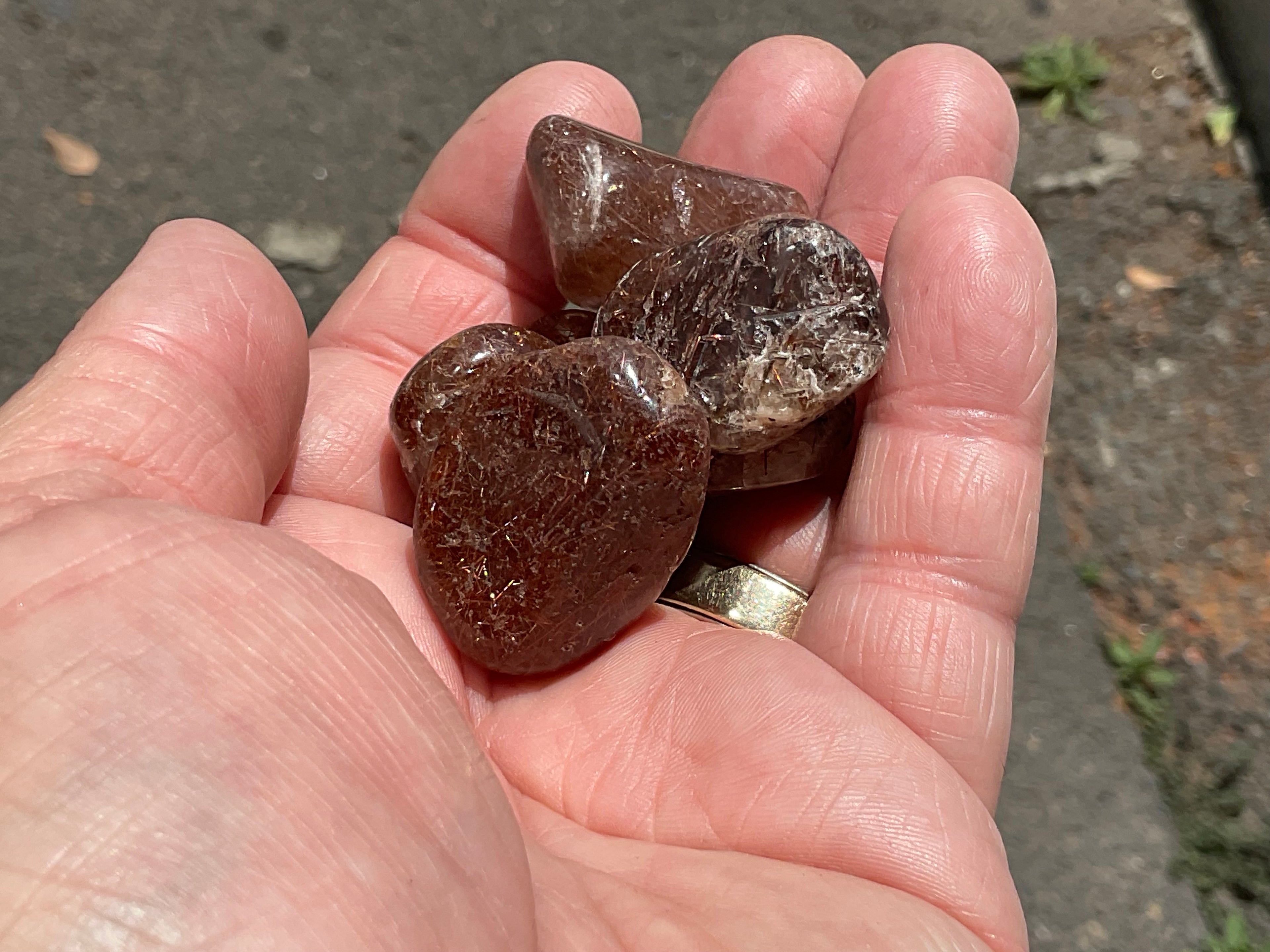 62g Red Rutile Quartz Tumbled Group