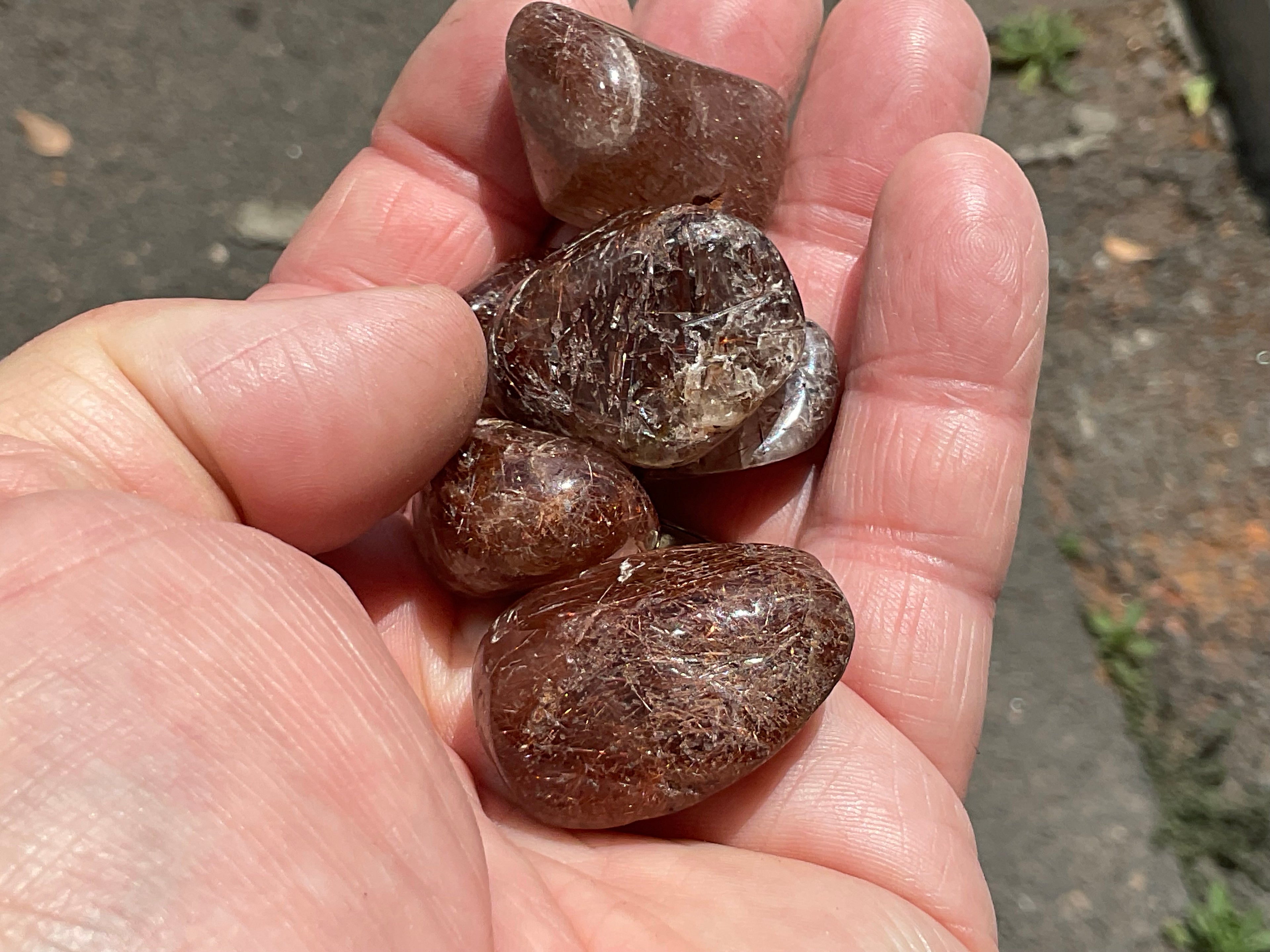 62g Red Rutile Quartz Tumbled Group