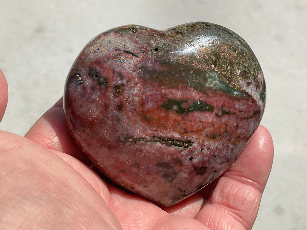 204g Ocean Jasper Heart 1B