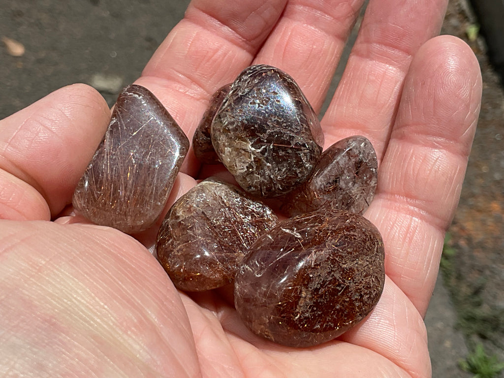 62g Red Rutile Quartz Tumbled Group