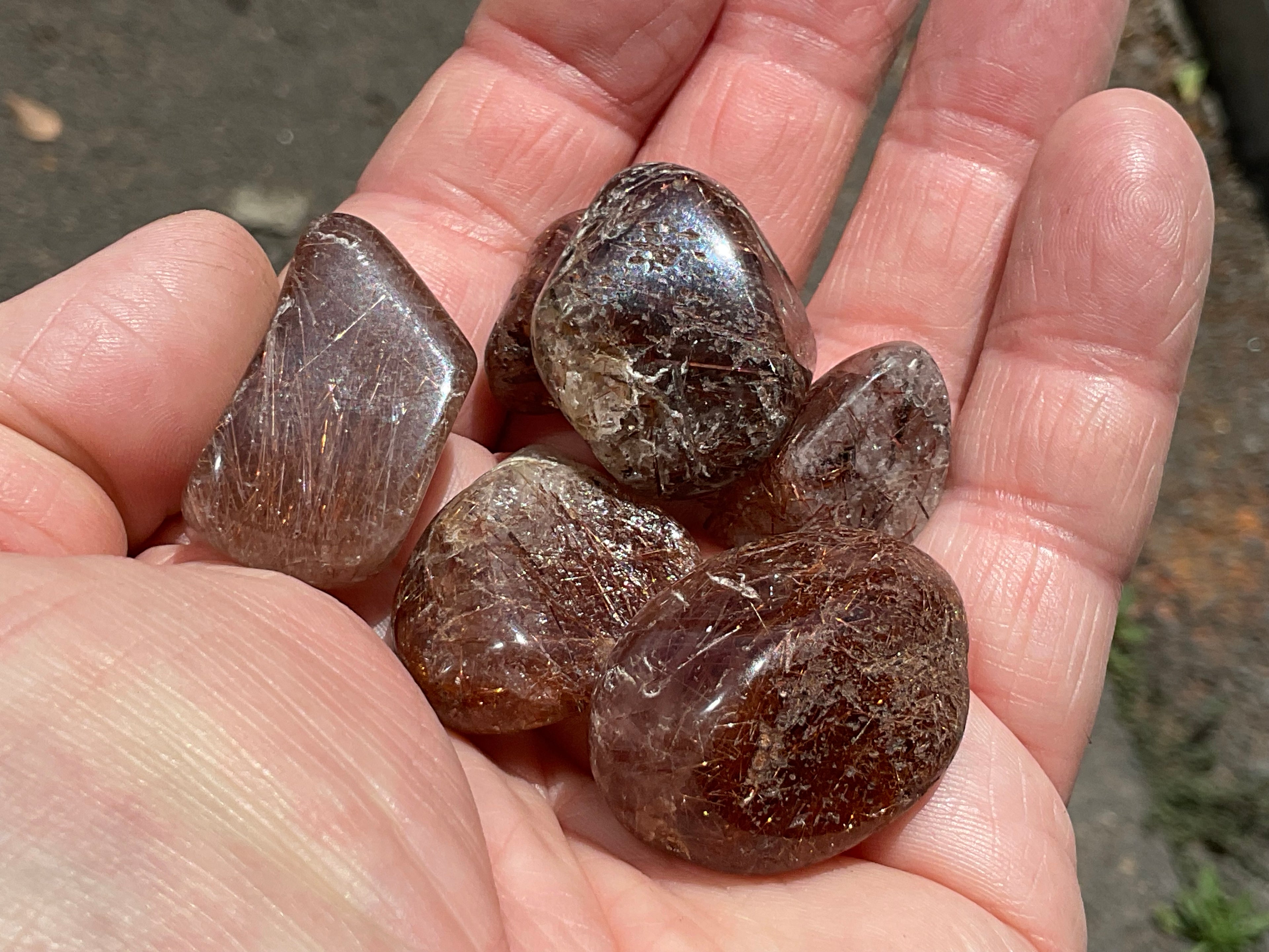 62g Red Rutile Quartz Tumbled Group