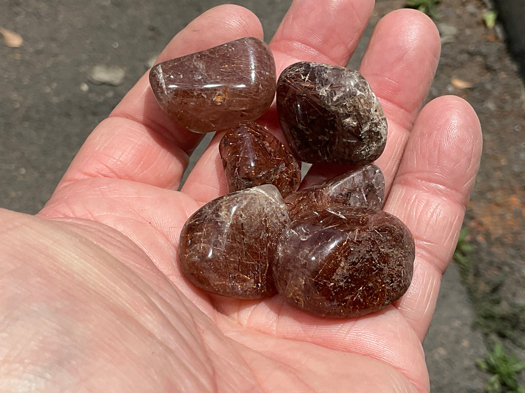 62g Red Rutile Quartz Tumbled Group