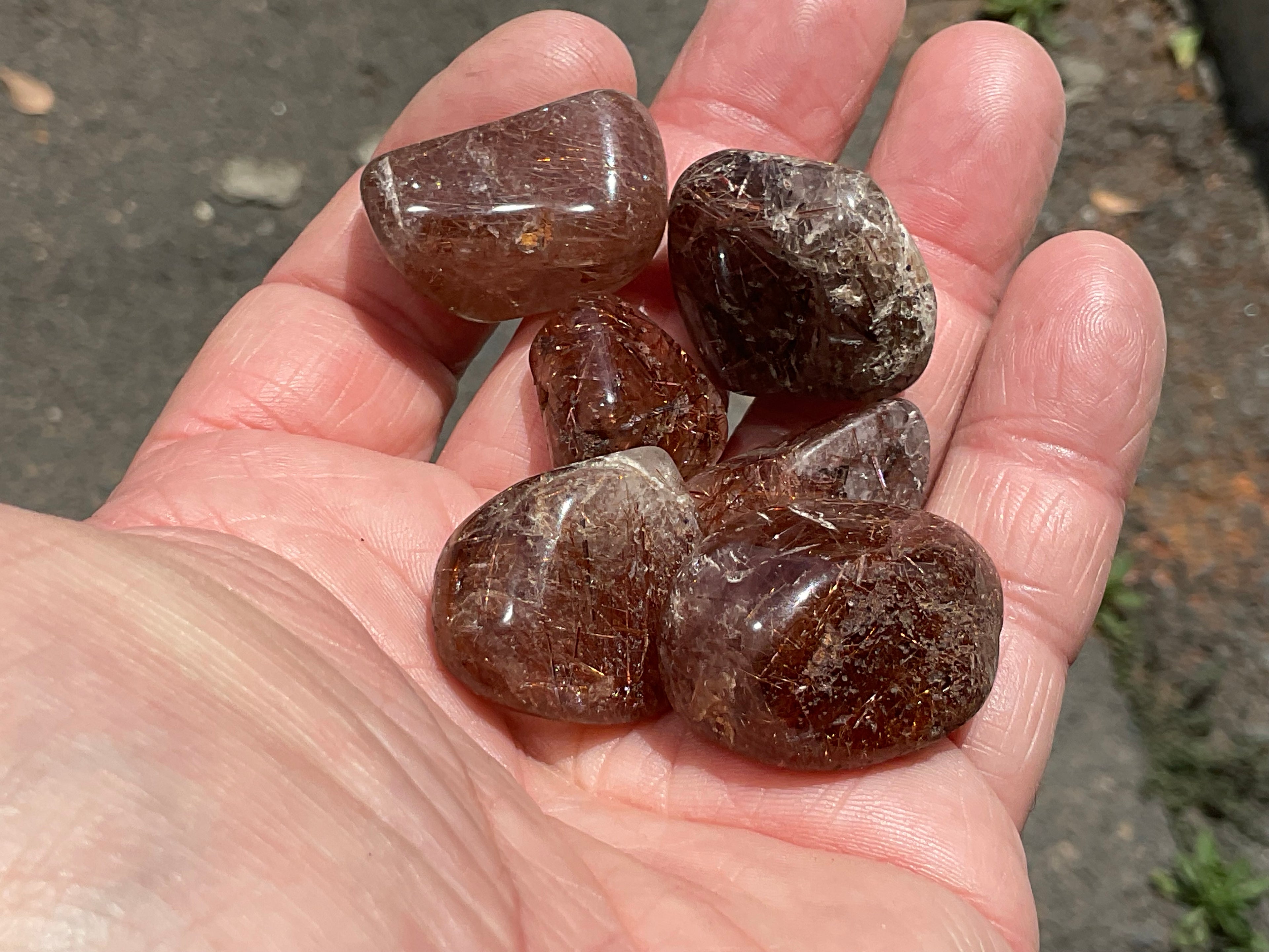 62g Red Rutile Quartz Tumbled Group