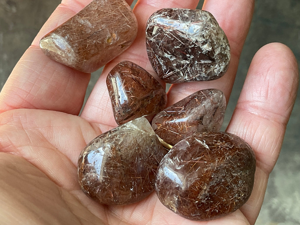 62g Red Rutile Quartz Tumbled Group