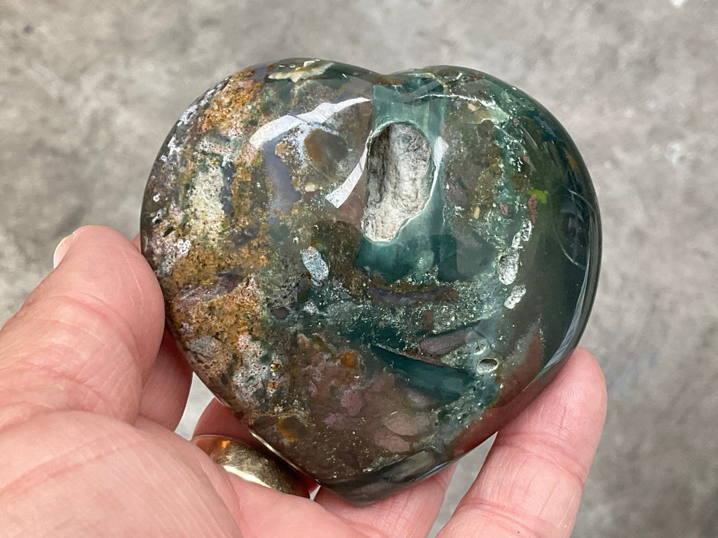 258g Ocean Jasper Heart 2B