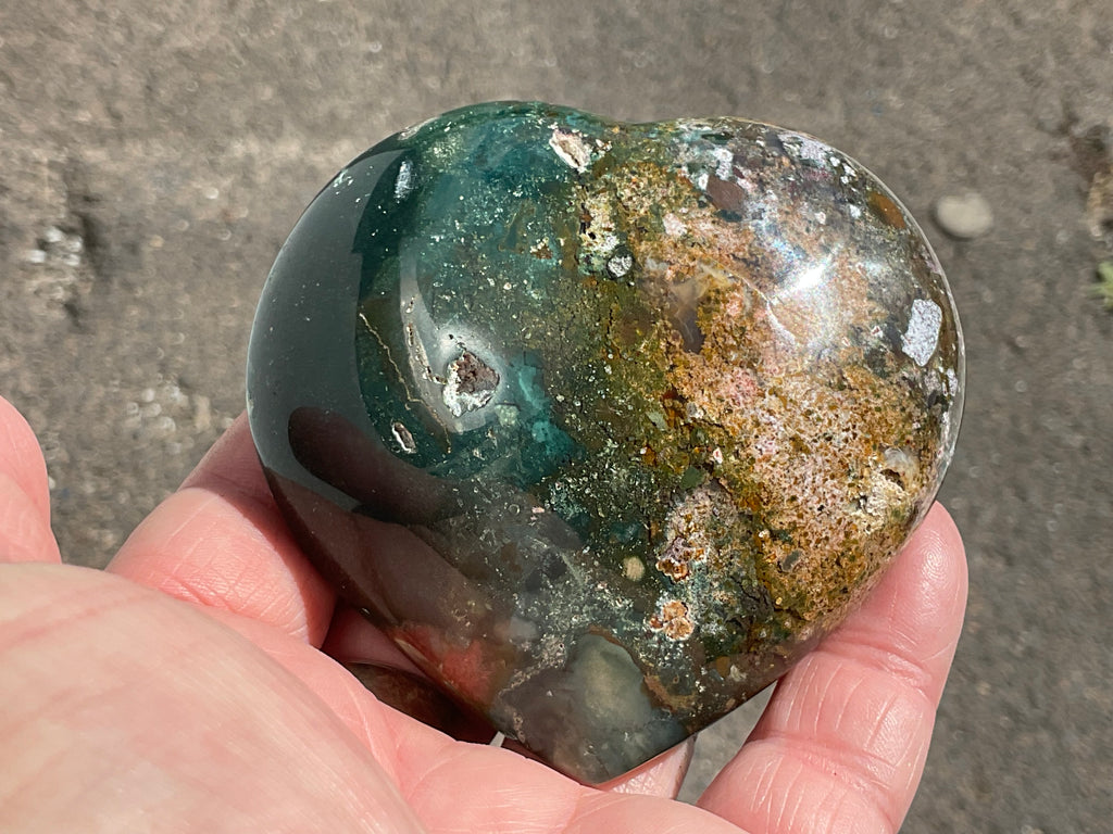 258g Ocean Jasper Heart 2B