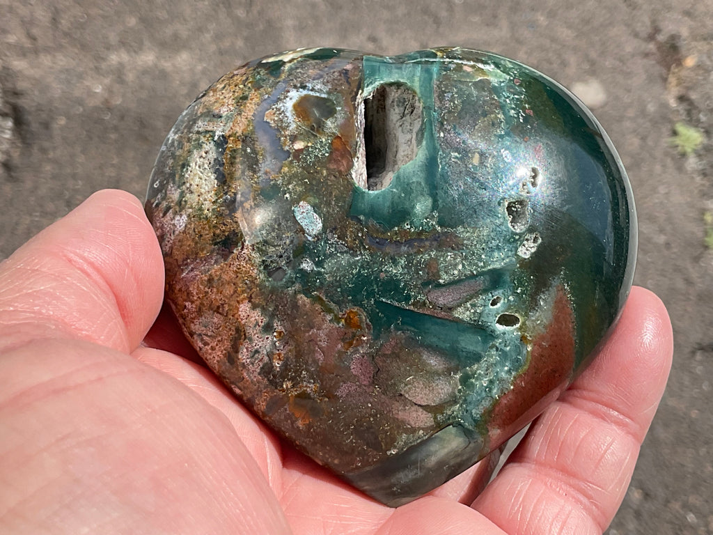 258g Ocean Jasper Heart 2B