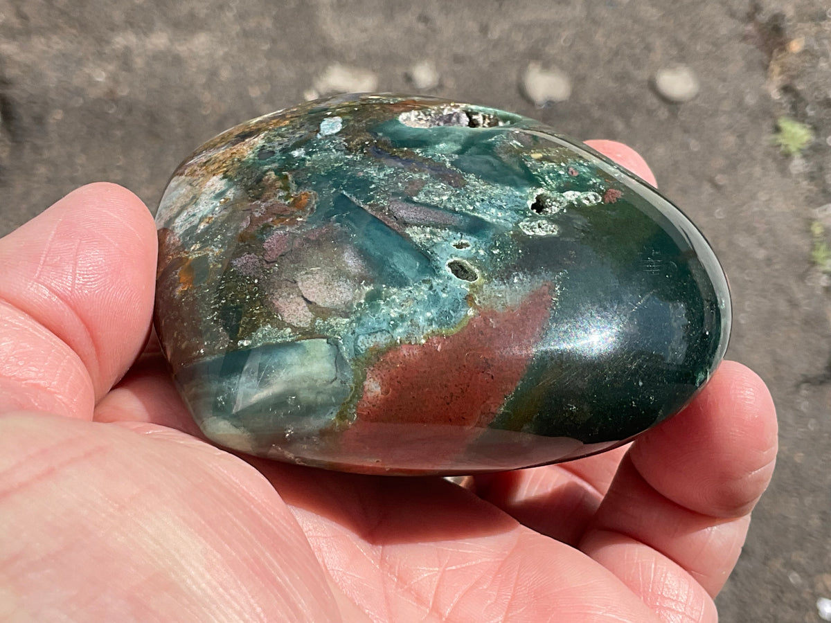 258g Ocean Jasper Heart 2B