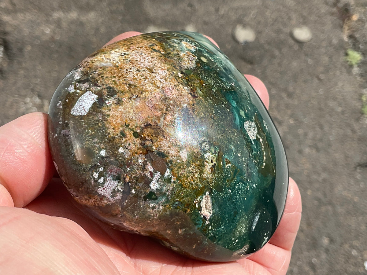 258g Ocean Jasper Heart 2B