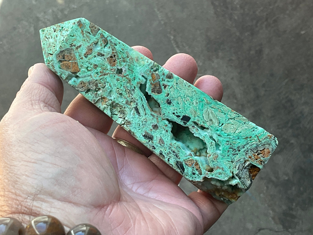196g Copper Breccia with Botryoidal Chalcedony Generator