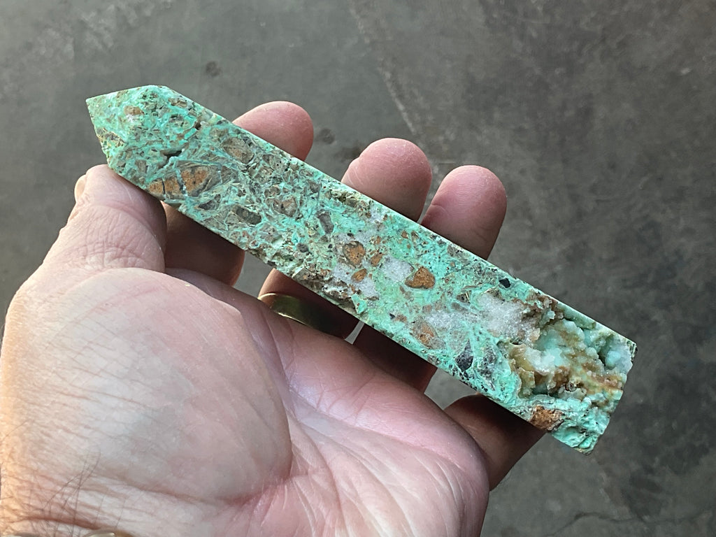 196g Copper Breccia with Botryoidal Chalcedony Generator