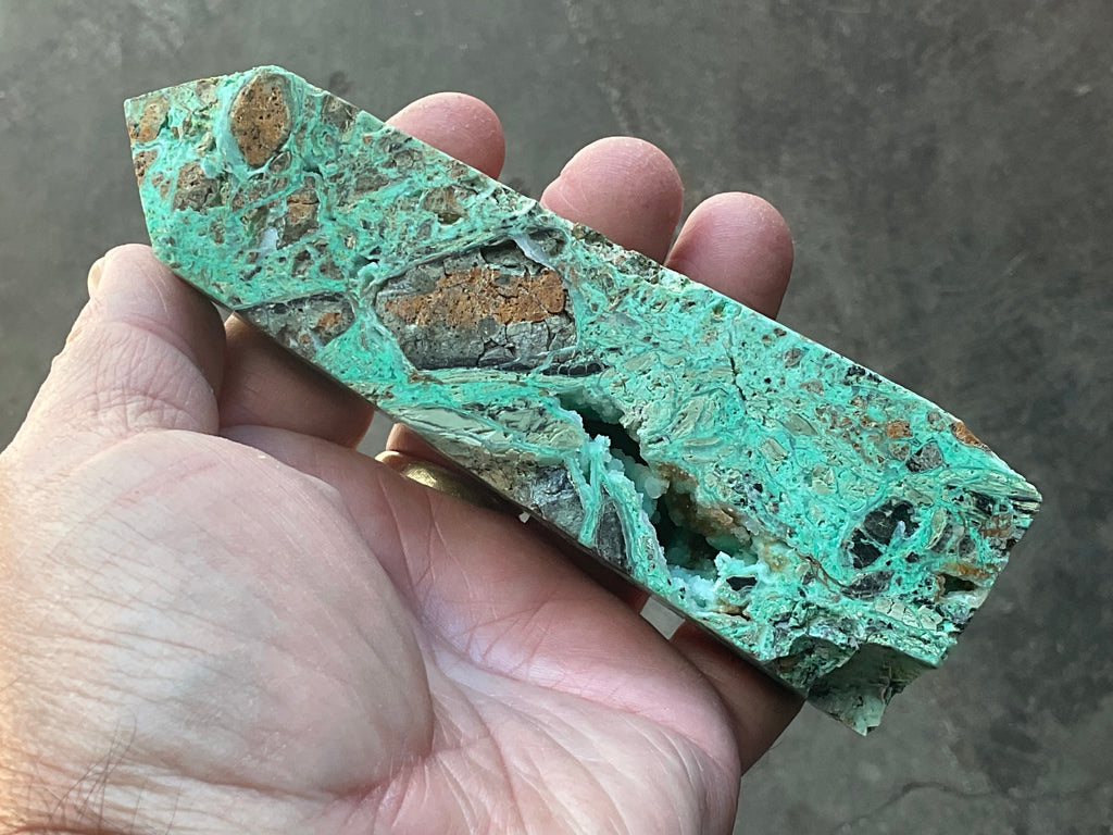 196g Copper Breccia with Botryoidal Chalcedony Generator