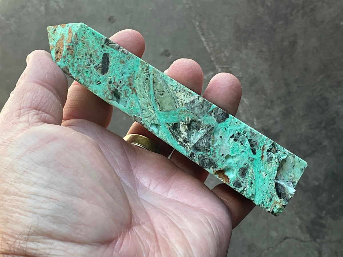 196g Copper Breccia with Botryoidal Chalcedony Generator