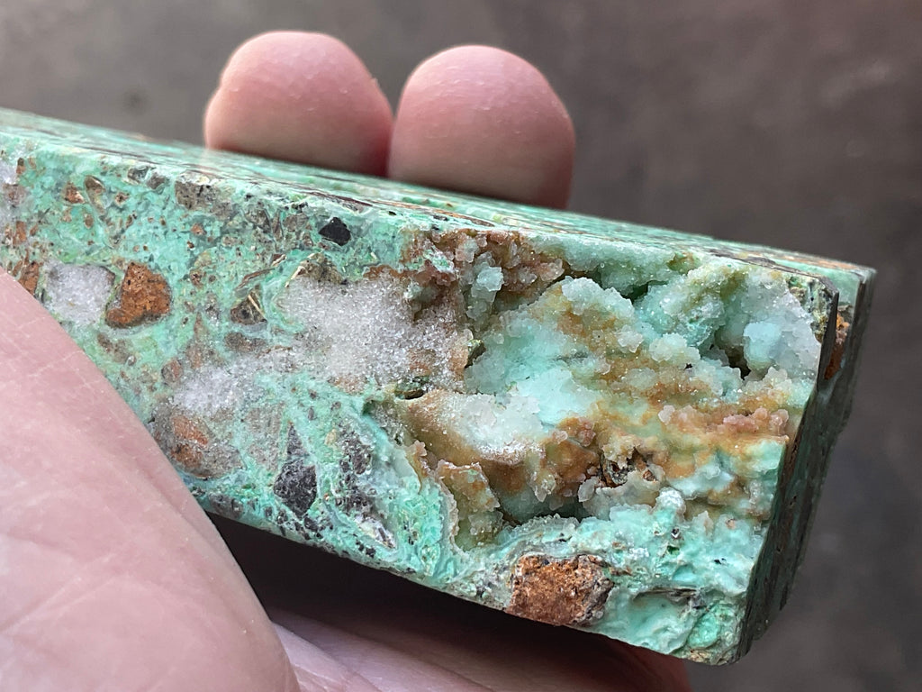 196g Copper Breccia with Botryoidal Chalcedony Generator