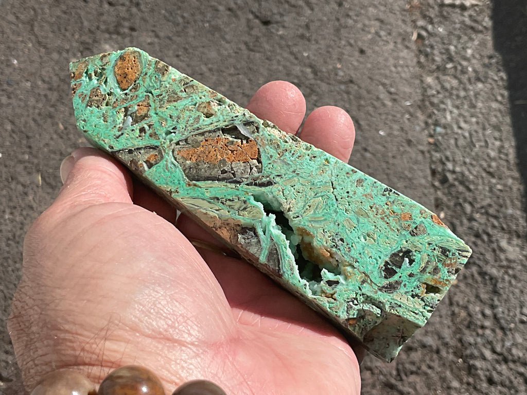 196g Copper Breccia with Botryoidal Chalcedony Generator