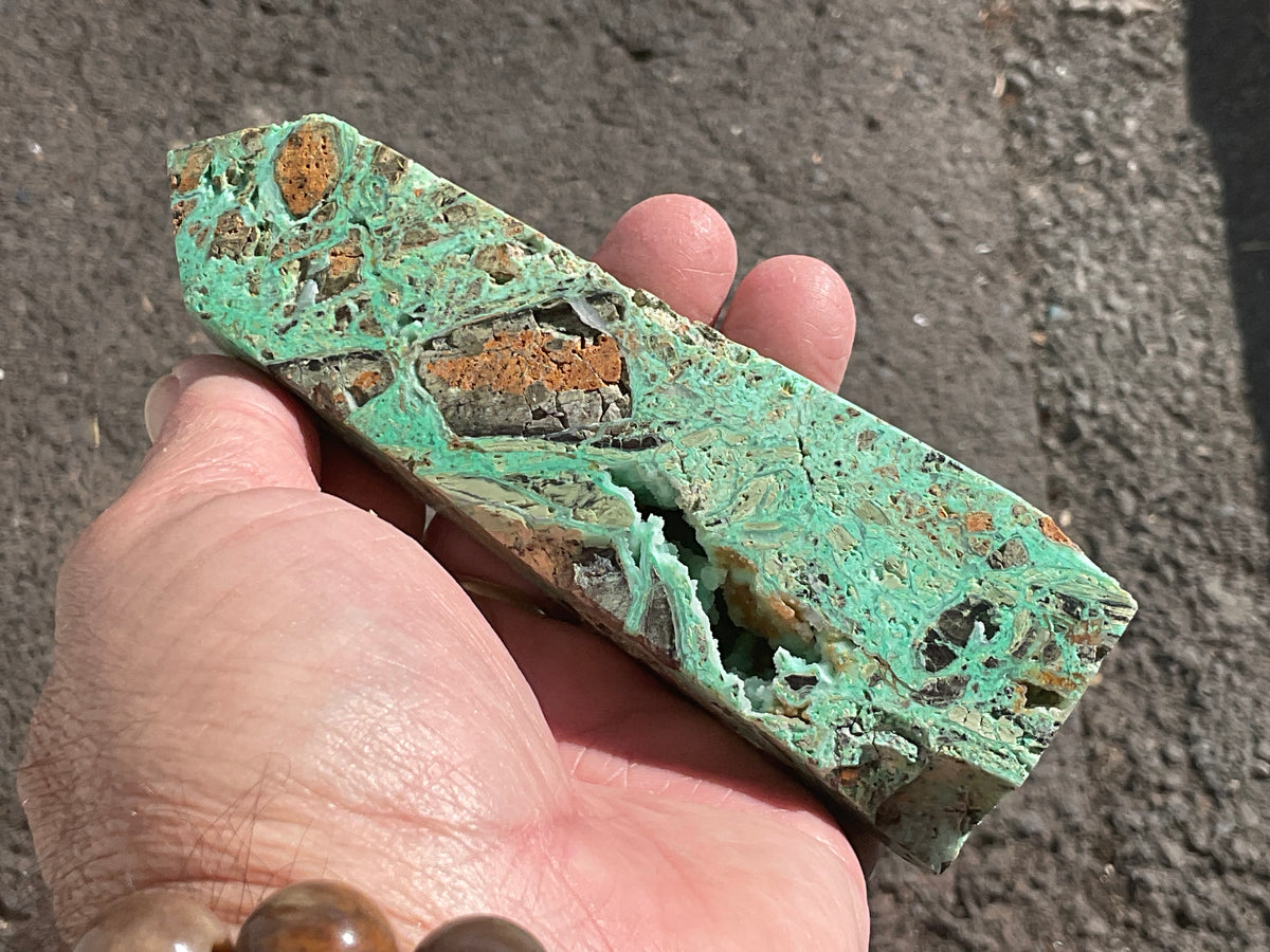 196g Copper Breccia with Botryoidal Chalcedony Generator