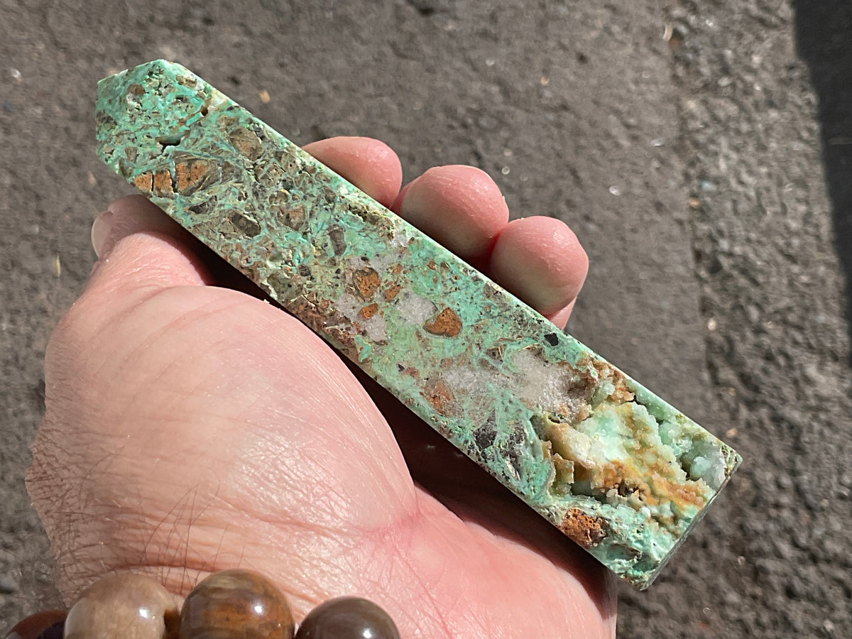196g Copper Breccia with Botryoidal Chalcedony Generator