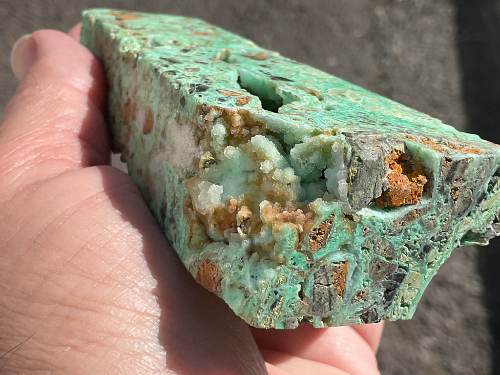 196g Copper Breccia with Botryoidal Chalcedony Generator
