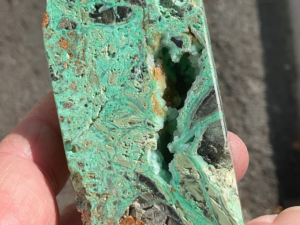 196g Copper Breccia with Botryoidal Chalcedony Generator