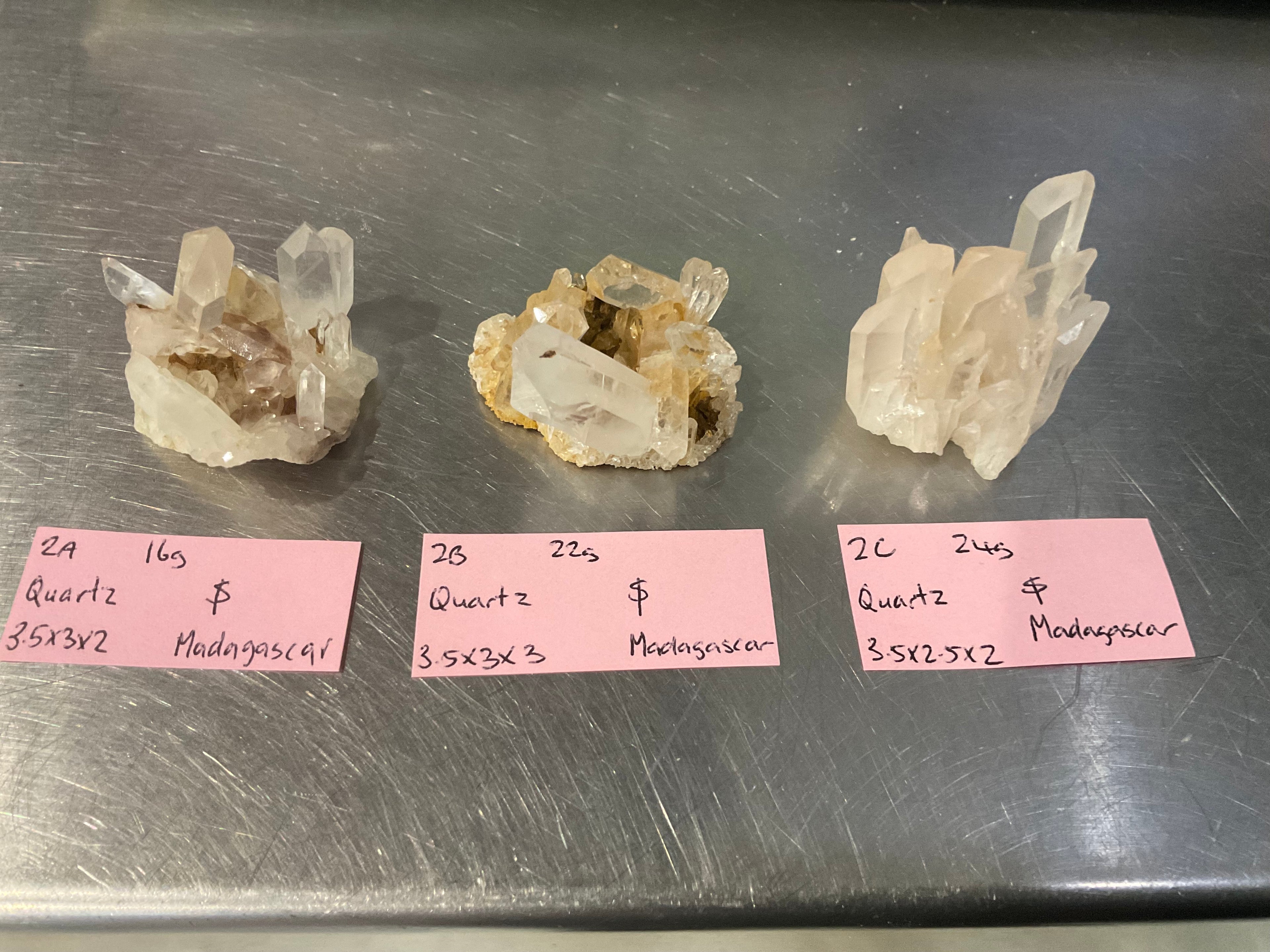 Madagascan Hematite Influenced Small Quartz Cluster Group 2