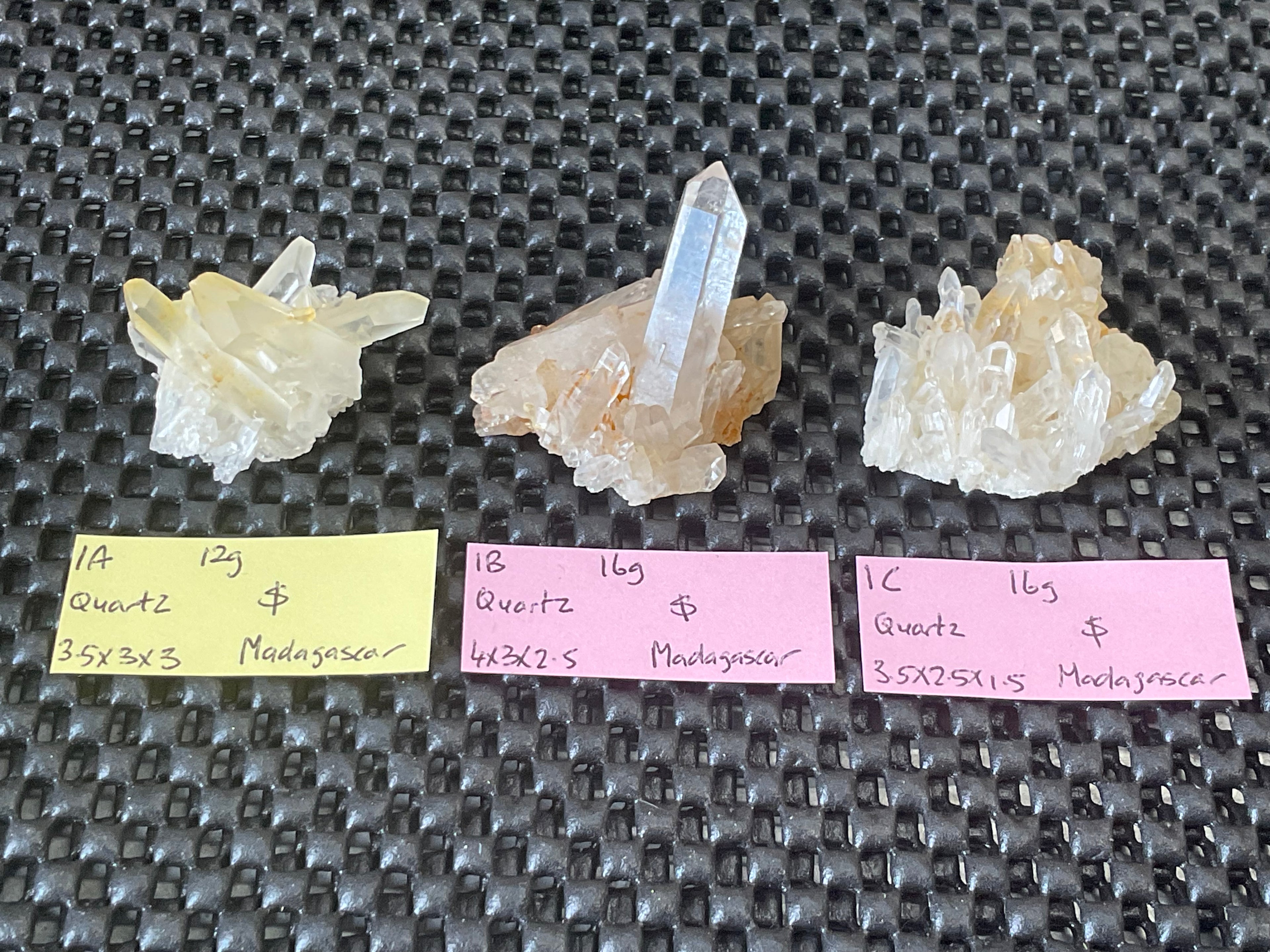 Madagascan Hematite Influenced Small Quartz Cluster Group 1