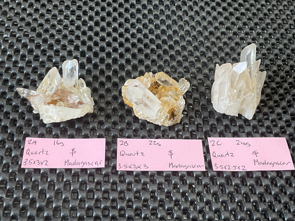 Madagascan Hematite Influenced Small Quartz Cluster Group 2